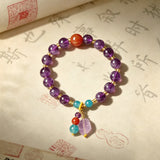 Natural Lavender Amethyst Raw Crystal Bracelet | A Touch of Tranquility and Healing Energy