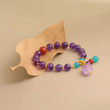 Natural Lavender Amethyst Raw Crystal Bracelet | A Touch of Tranquility and Healing Energy