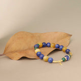 Golden Horizon Bracelet - A Fusion of Kyanite, Yellow Tiger's Eye, and Malachite