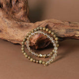 Sandalwood & Citrine Energy Bracelet - Harmony Talisman for Serenity and Prosperity