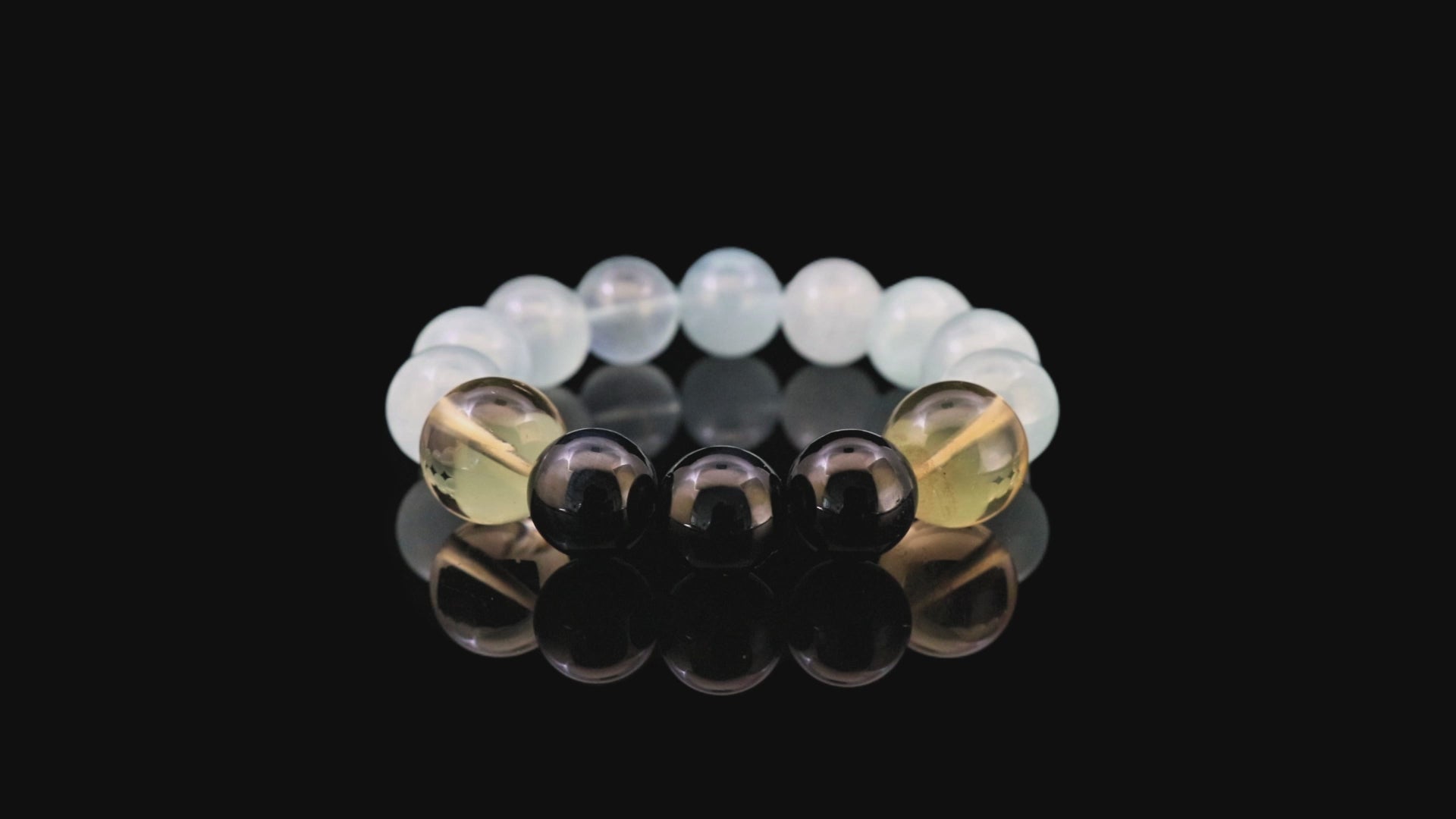 Ocean Blaze Bracelet - A Harmony of Aquamarine, Citrine, and Blue Tiger's Eye