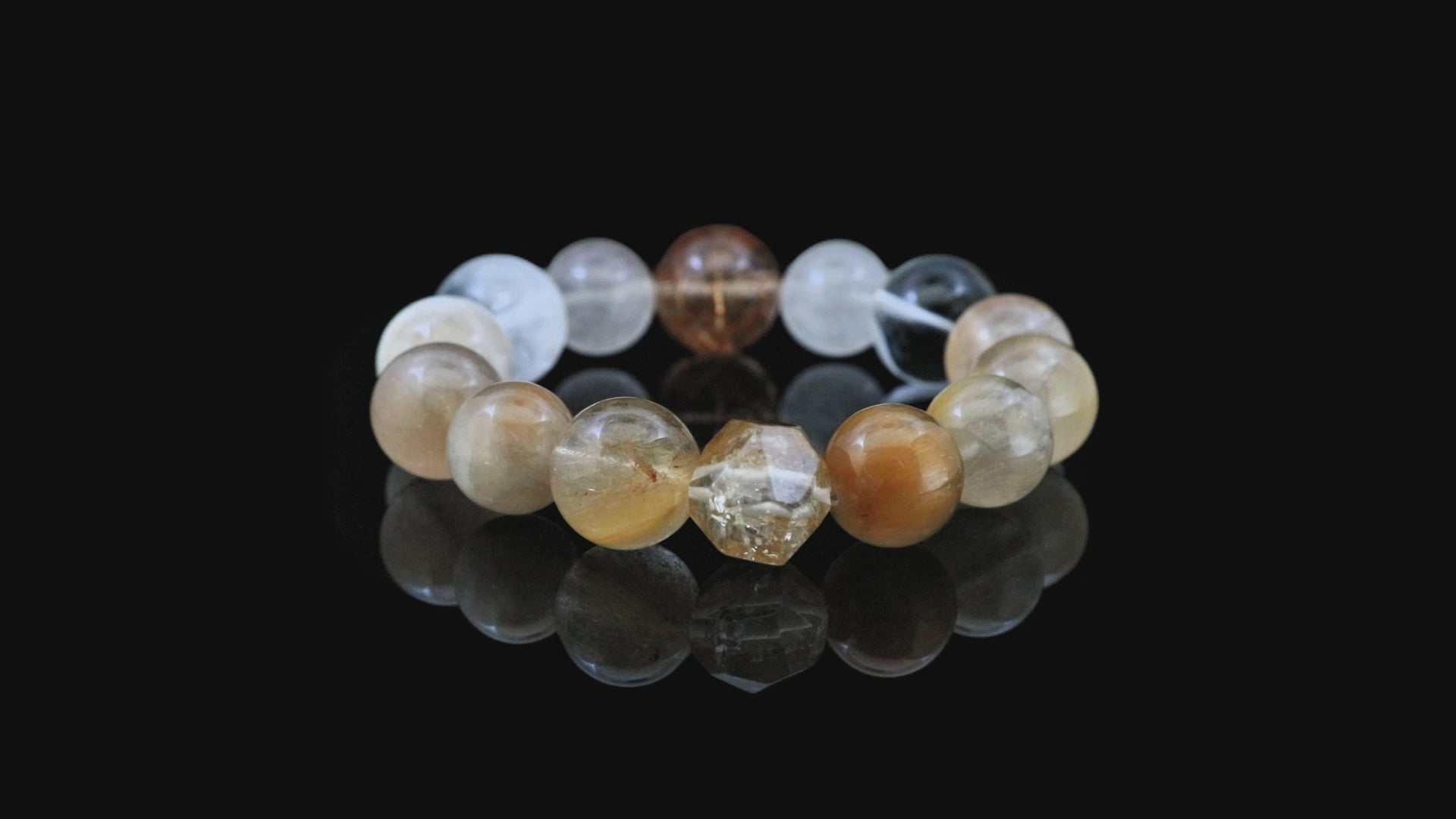 Radiance of Gold and Crystal Harmony Bracelet