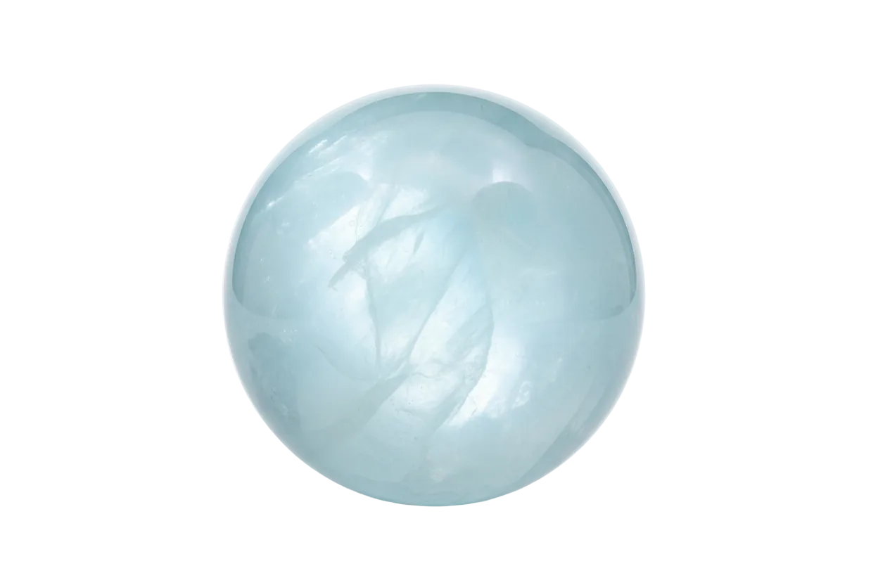 Round Aquamarine - White Background