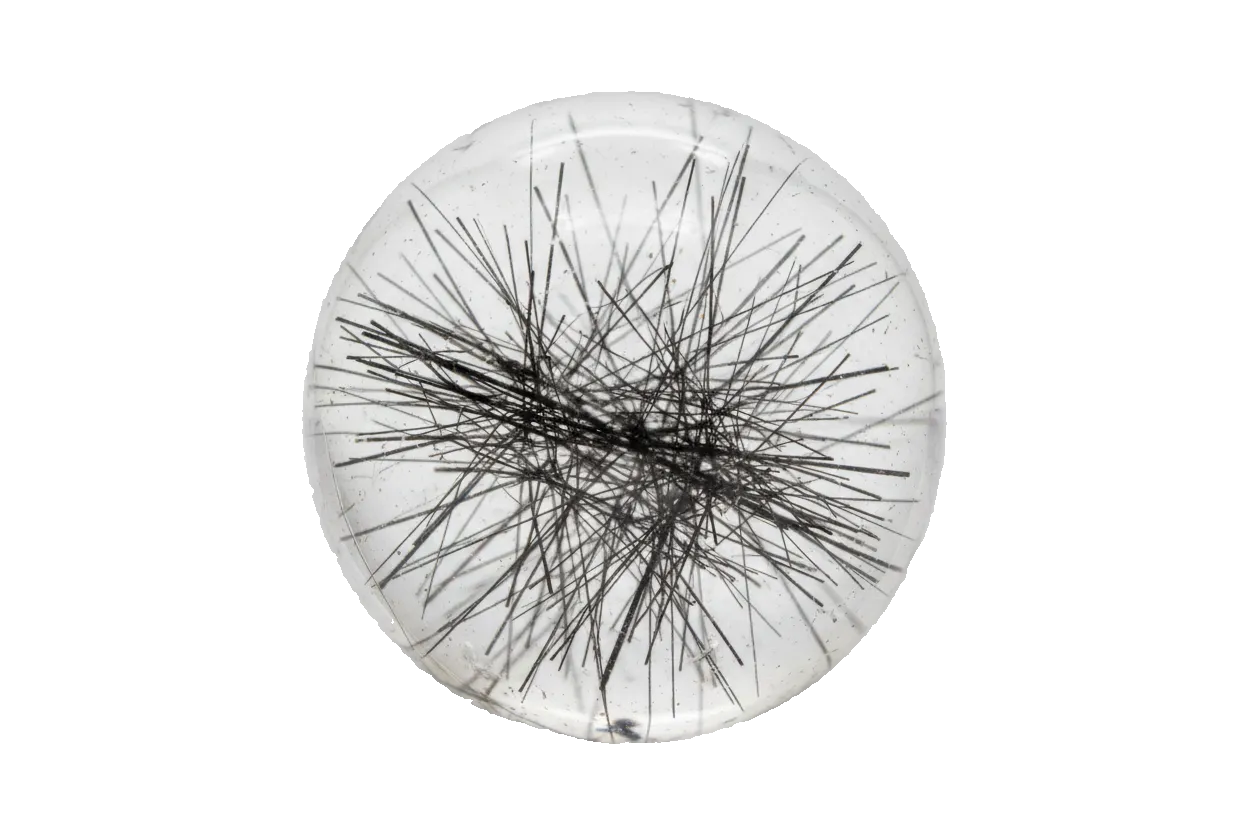 Round Black Rutilated Quartz