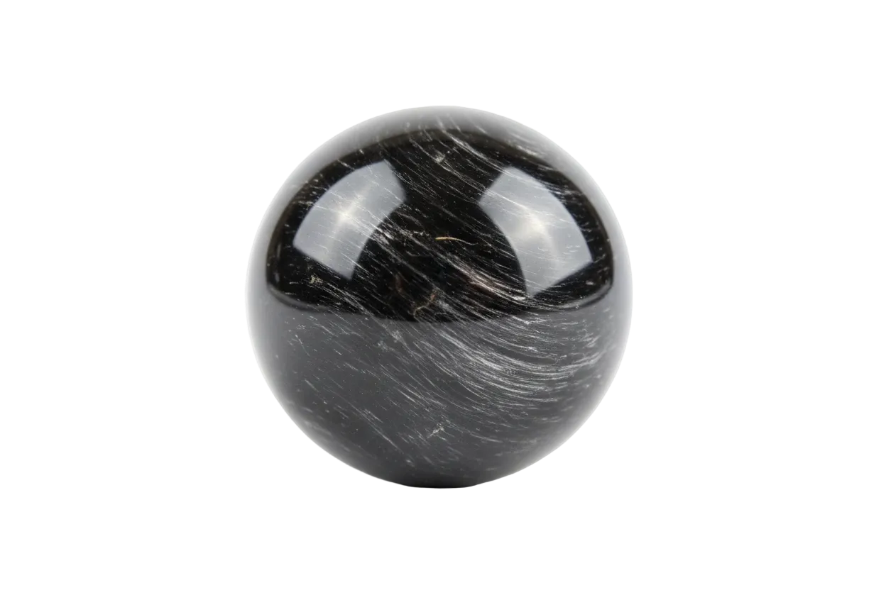 Round Silver Obsidian